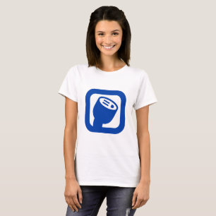 PlugShare logotypkvinna utslagsplats Tee