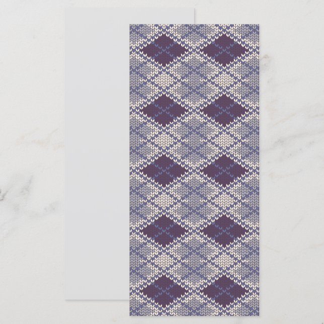 PLUM ARGYLE STICKAD 4x9 Platt kortlek / Vertikal Kort (Fram/baksida)