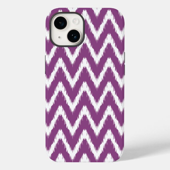 Plum Asian Moods Ikat Chevrons (Baksida)