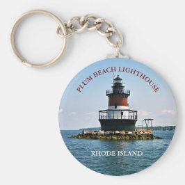 Plum Beach-fyr, nyckelkedjan Rhode island Nyckelring