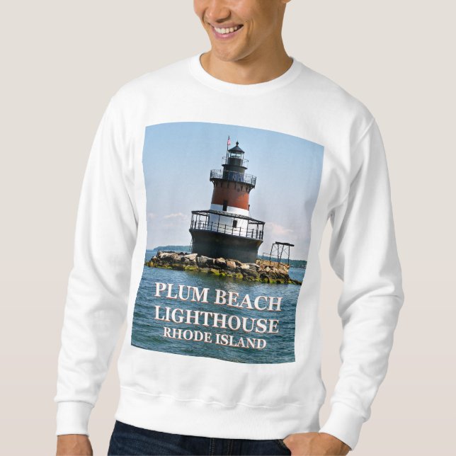 Plum Beach Lighthouse, N. Kingstown, Rhode island Sweatshirt (Framsida)