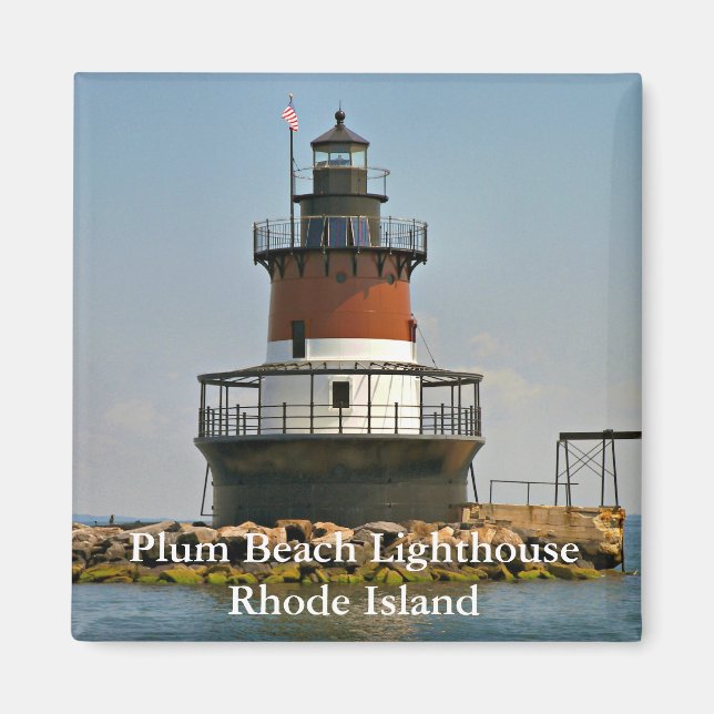 Plum Beach Lighthouse, Rhode island Magnet (Framsidan)