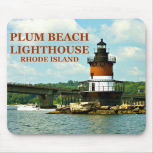 Plum Beach Lighthouse, Rhode island Mousepad Musmatta