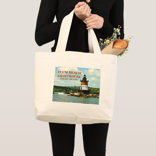 Plum Beach Lighthouse, Rhode island Tote Bag Jumbo Tygkasse (Framsida (produkt))