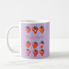 Plum Berry Fond av dig Illustrated Strawberry Kaffemugg