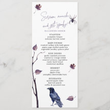 PLUM BLACK KRÅKA SPIDER HÖST LÖV HALLOWEEN