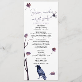 PLUM BLACK KRÅKA SPIDER HÖST LÖV HALLOWEEN MENY