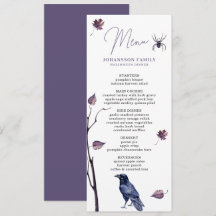 PLUM BLACK KRÅKA SPIDER HÖST LÖV HALLOWEEN