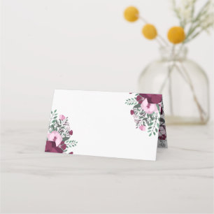 Plum & Blek Rosa ros Bouquet Placeringskort