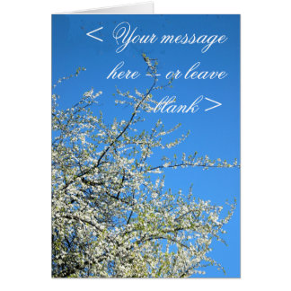 PLUM-BLOMMAR FÖR VITE (ANPASSNINGSBAR) HÄLSNINGSKORT