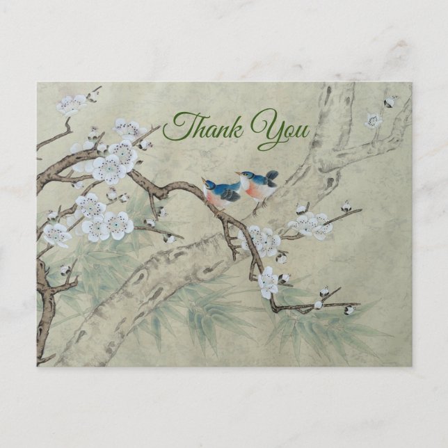 Plum Blommar i Vår Vykort (Framsida)