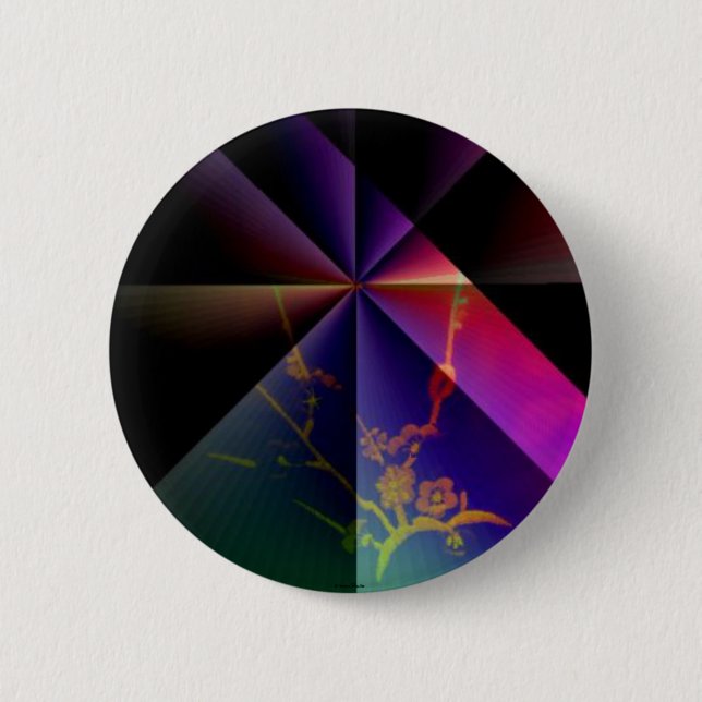 Plum Blommar-Mei Hua-Button Knapp (Framsida)