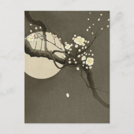 Plum-Blommar på natten av Ohara Koson Vintage Vykort