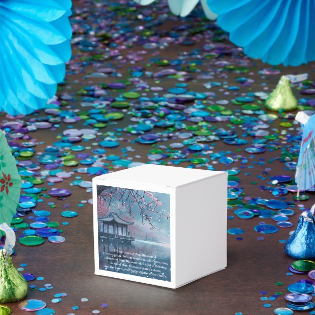 Plum Blommar Pavilion Sjö Presentaskar (Part)