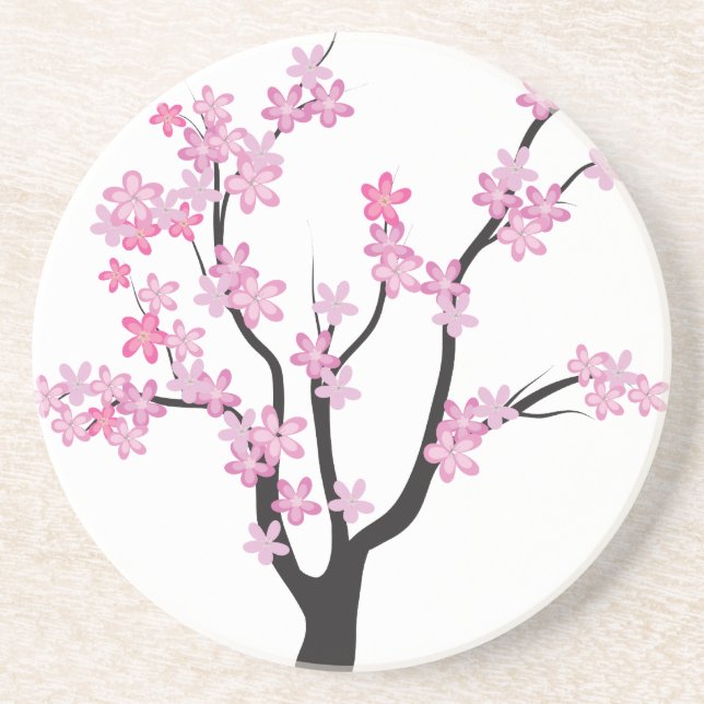 Plum Blommar Träd Underlägg (Framsidan)