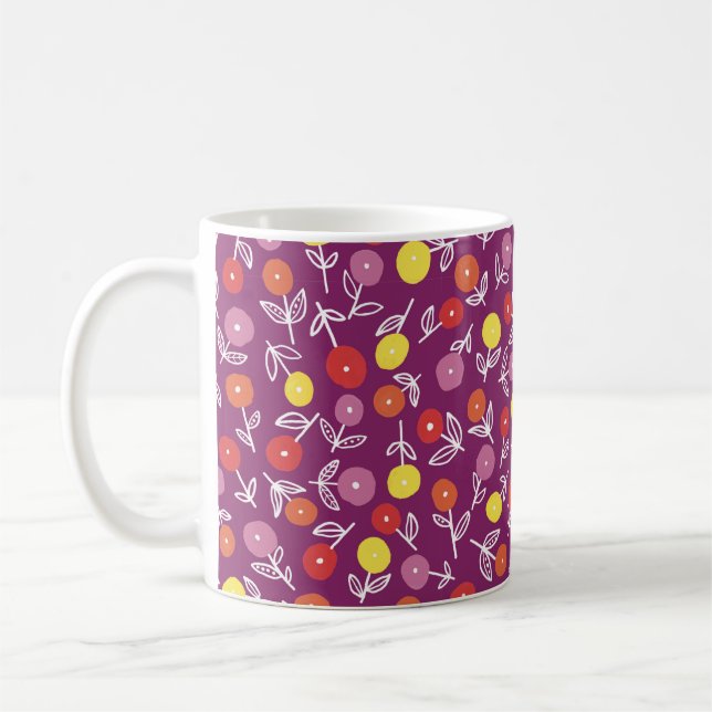Plum Blommigt Ditsy Mugg (Vänster)