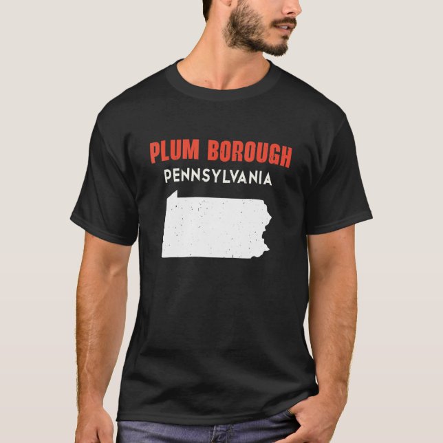 Plum borough Pennsylvania USA State America Travel T Shirt (Framsida)