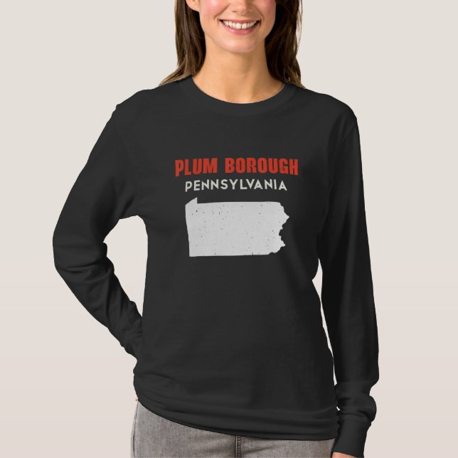 Plum borough Pennsylvania USA State America Travel T Shirt (Framsida)