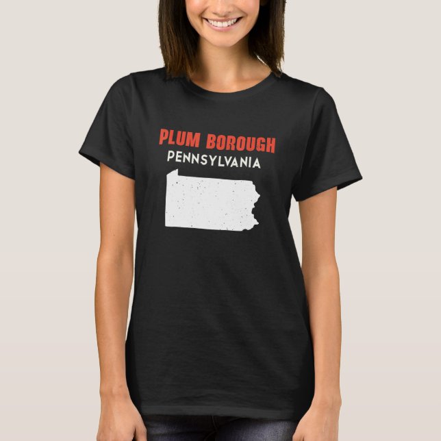 Plum borough Pennsylvania USA State America Travel T Shirt (Framsida)