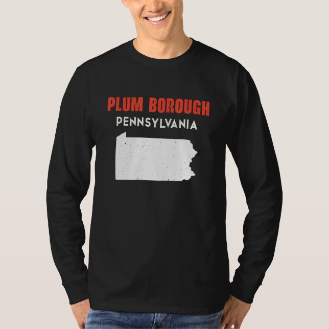 Plum borough Pennsylvania USA State America Travel T Shirt (Framsida)