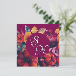 Plum Bouquet Bröllop Rehearsal-inbjudan Inbjudningar