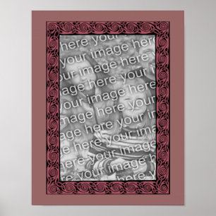 Plum Celtic Design Ram Skapar ditt eget foto Poster