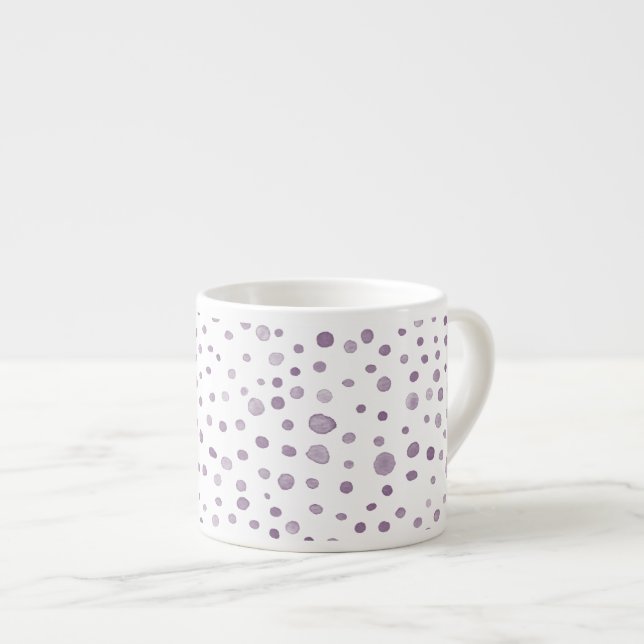 Plum Confetti Watercolor Dots Espresso Mugg Espressomugg (Framsida höger)