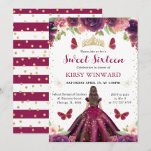 Plum Dress Brunette Princess Sweet 16