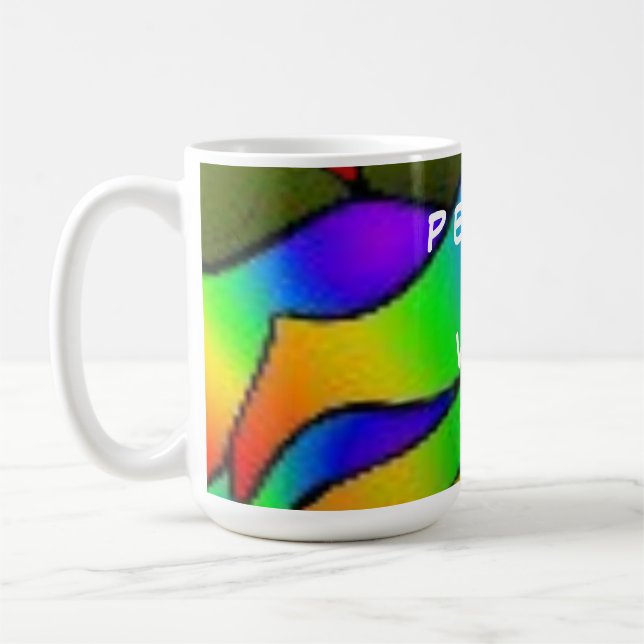 PLUM FÄRGAD RO FLOWER FREDSART KAFFEMUGG (Vänster)