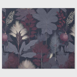 Plum Fig & Pampas Grass Seamless Autumn Presentpapper
