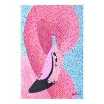 Plum Flamingo Stor Tryck - Just Dahl