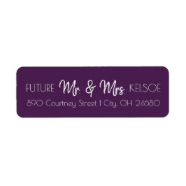 Plum Future Mr. & Mrs Return-adressetikett Returadress Etikett