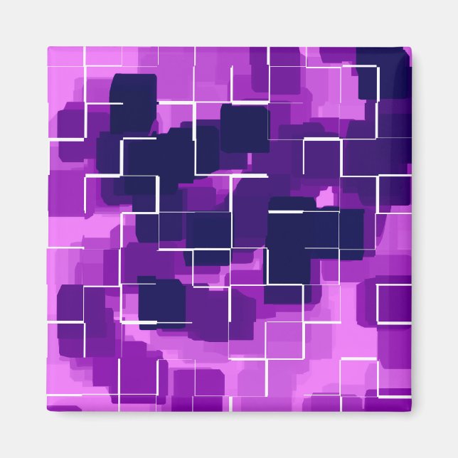"Plum" Geometric Art Magnet (Framsidan)