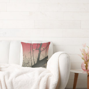 Plum Gods japansk edo Woodblock Plum Kudde