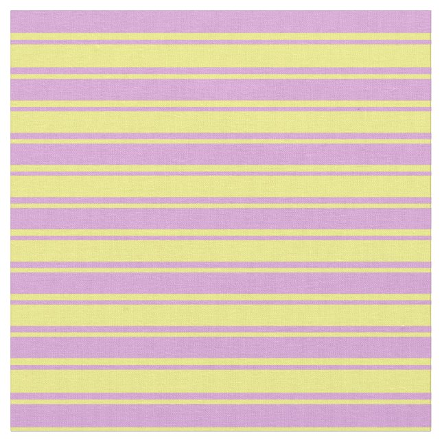 Plum & Gult Färgad stripe Mönster Tyg (Närbild)
