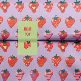 Plum Illustrated Strawberry