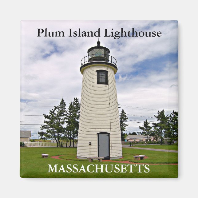 Plum Island fyr, Massachusetts Magnet (Framsidan)