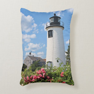 Plum Island Lighthouse Massachusetts Accent Pillow Prydnadskudde