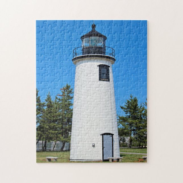 Plum Island Lighthouse Massachusetts Jigszle Puzzl Pussel (Vertikal)