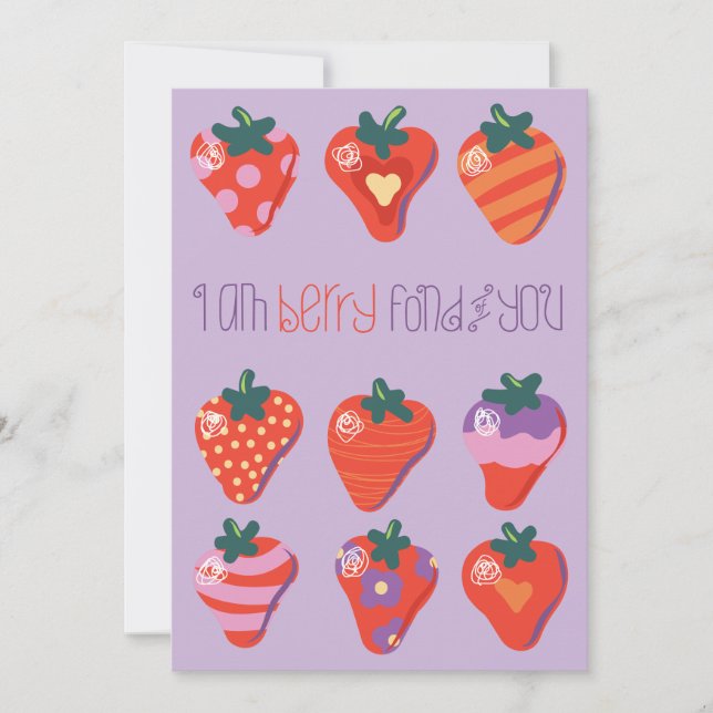Plum jag är Berry Fond av dig Valentine Julkort (Framsida)