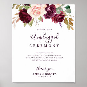 Plum lila blommor ej ansluten ceremonisk skylt