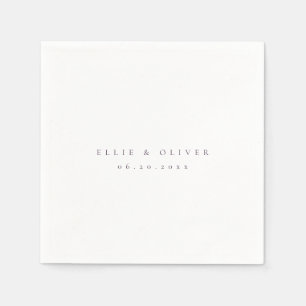 Plum Lila Boho Bröllop Modern Cocktail Pappersservett