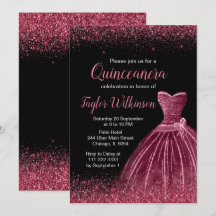 Plum Lila Dress Faux Glitter Quinceanera