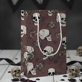 Plum Lila Elegant Mörk Halloween Skull