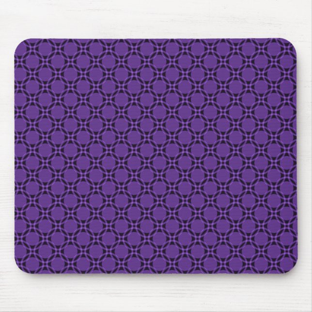 Plum Lila Funky Circles Mousepad Musmatta (Framsidan)