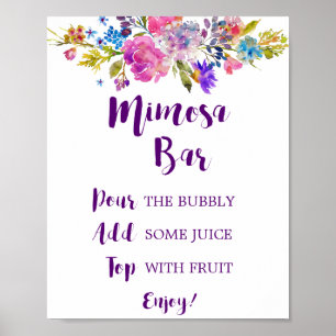 Plum Lila Garden Mimosa Pub Sign Poster