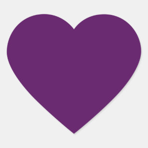Plum Lila Heart Sticker Hjärtformat Klistermärke