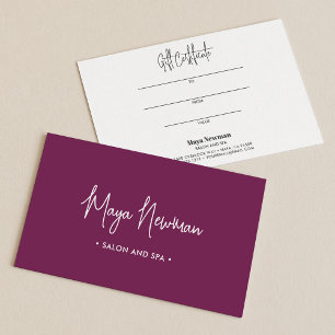 PLUM-LILA MINIMAL NAMNTECKNING monogram presentkor