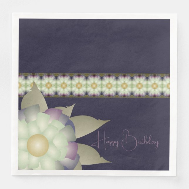 Plum Lila och Mauve Pappersservett (Framsida)