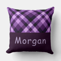 Plum Lila Play Monogram Large Dekorativ kudde